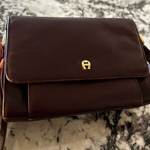 Etienne Aigner Dark Brown Leather Shoulder Aigner purse
